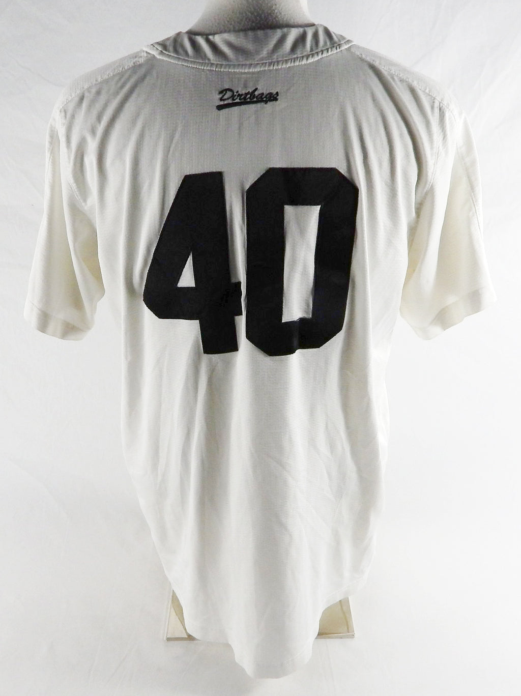 2021 Long Beach State Dirtbags #40 Game Used White Jersey Baseball L 561 Pic2