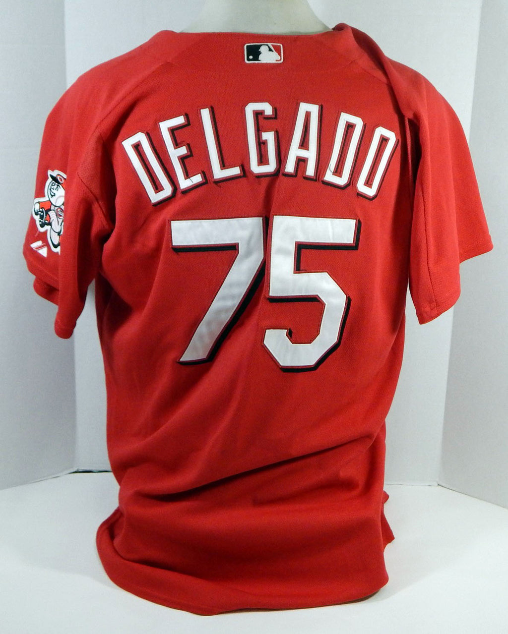 2003-06 Cincinnati Reds Delgado #75 Game Used Red Jersey Ex ST BP 46 DP16591