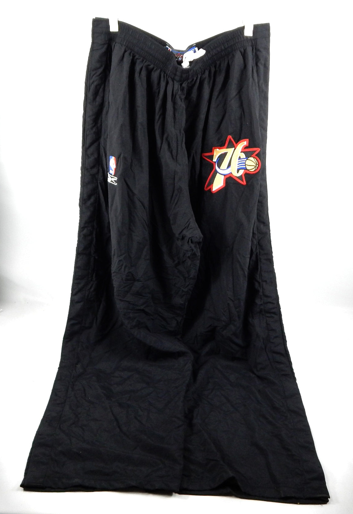 2000s Philadelphia 76ers Game Issued Black Tearaway Pant 42 830