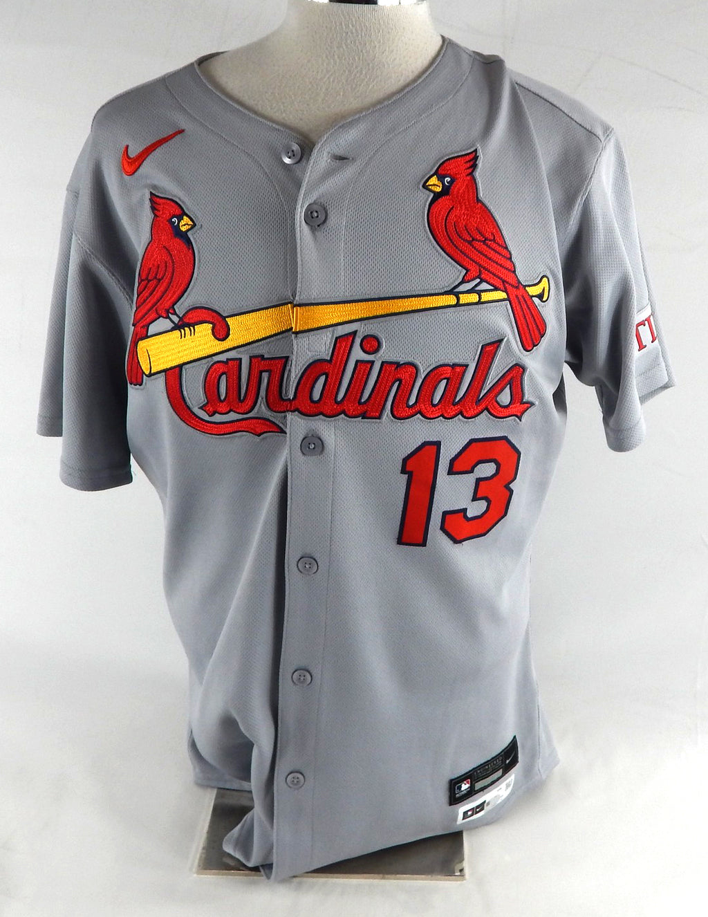 2025 St. Louis Cardinals Michael Helman #13 Game Issued Pos Used Grey Jersey 4