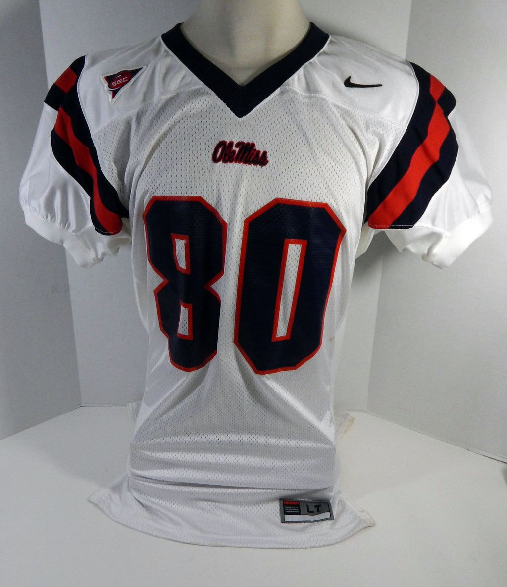 2002-05 Ole Miss Rebels #80 Game Issued White Jersey LT DP17024 Pic2