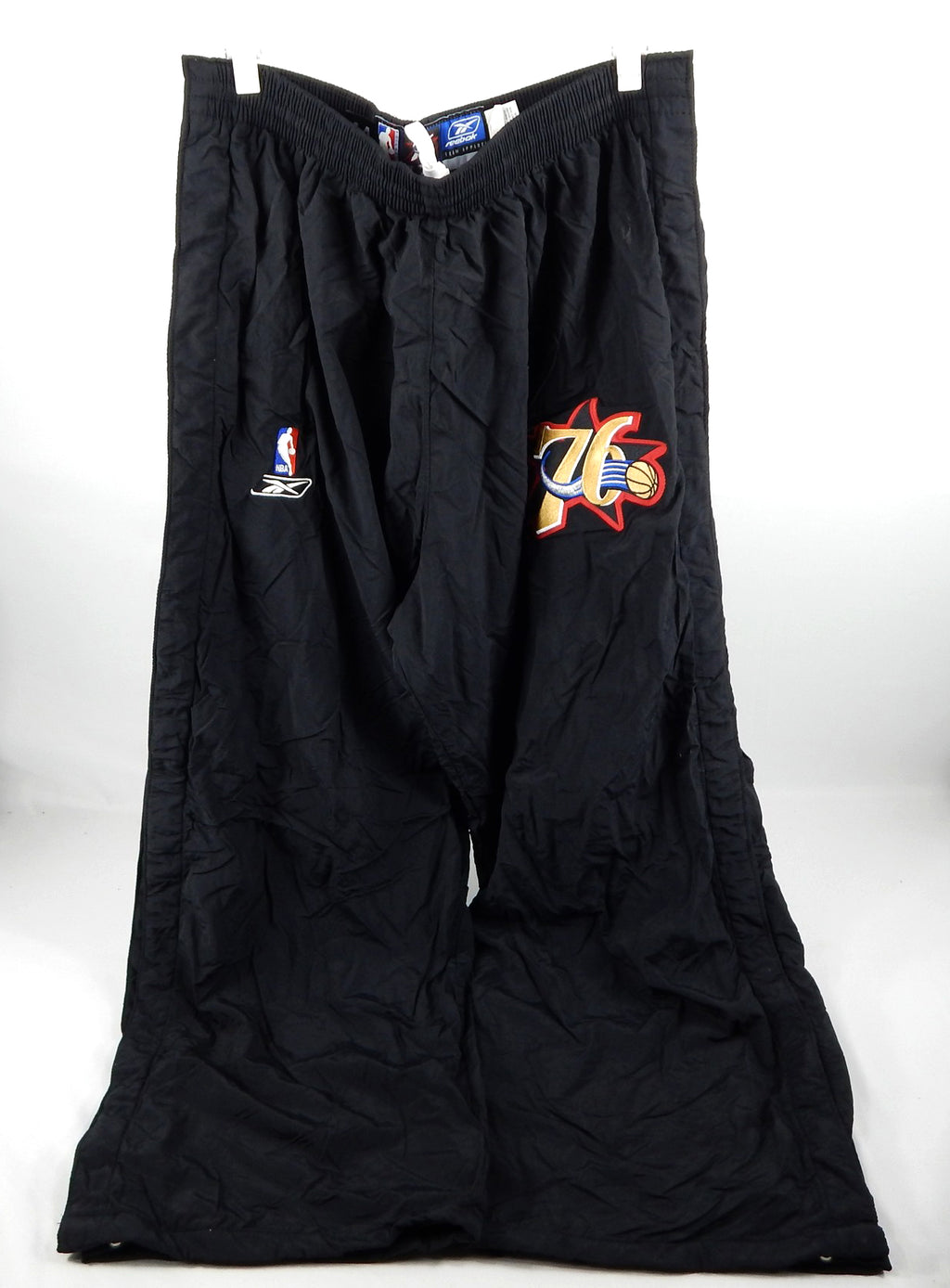 2000s Philadelphia 76ers #5 Game Used Black Tearaway Pant 44 832