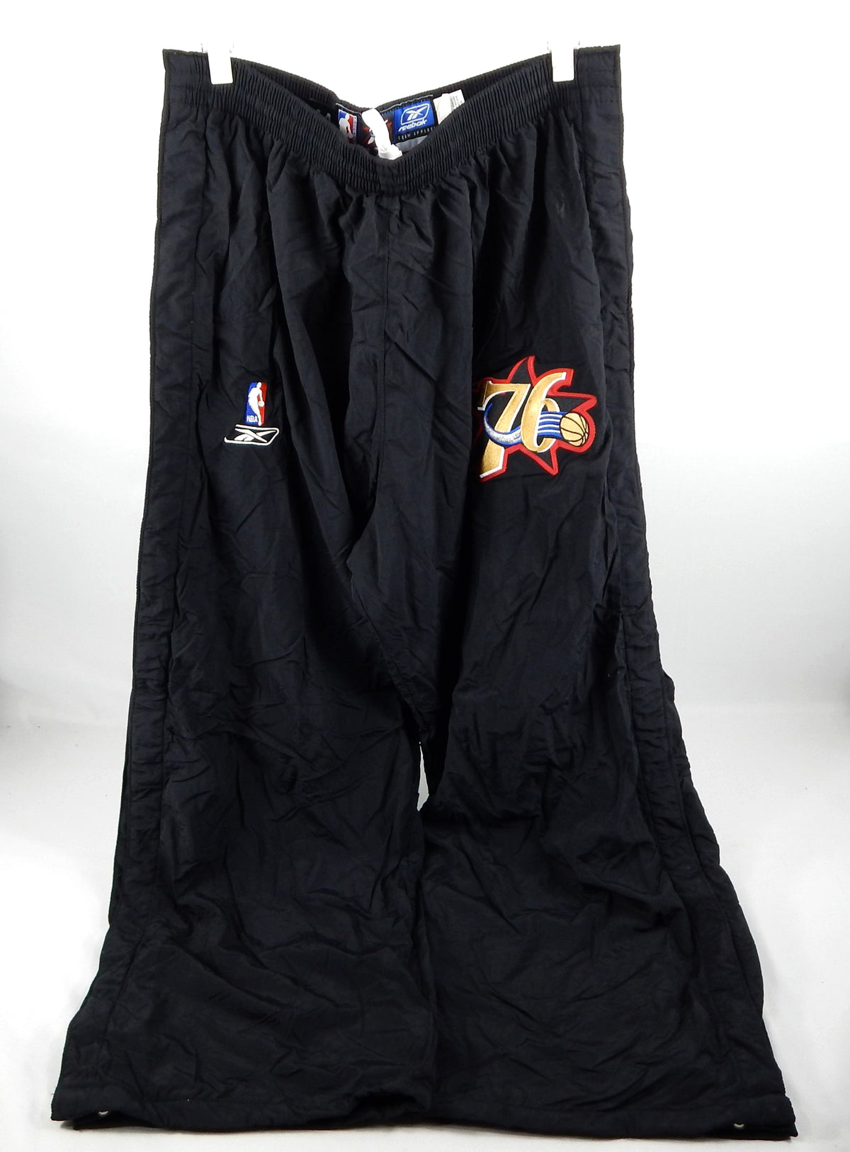 2000s Philadelphia 76ers #5 Game Used Black Tearaway Pant 44 832