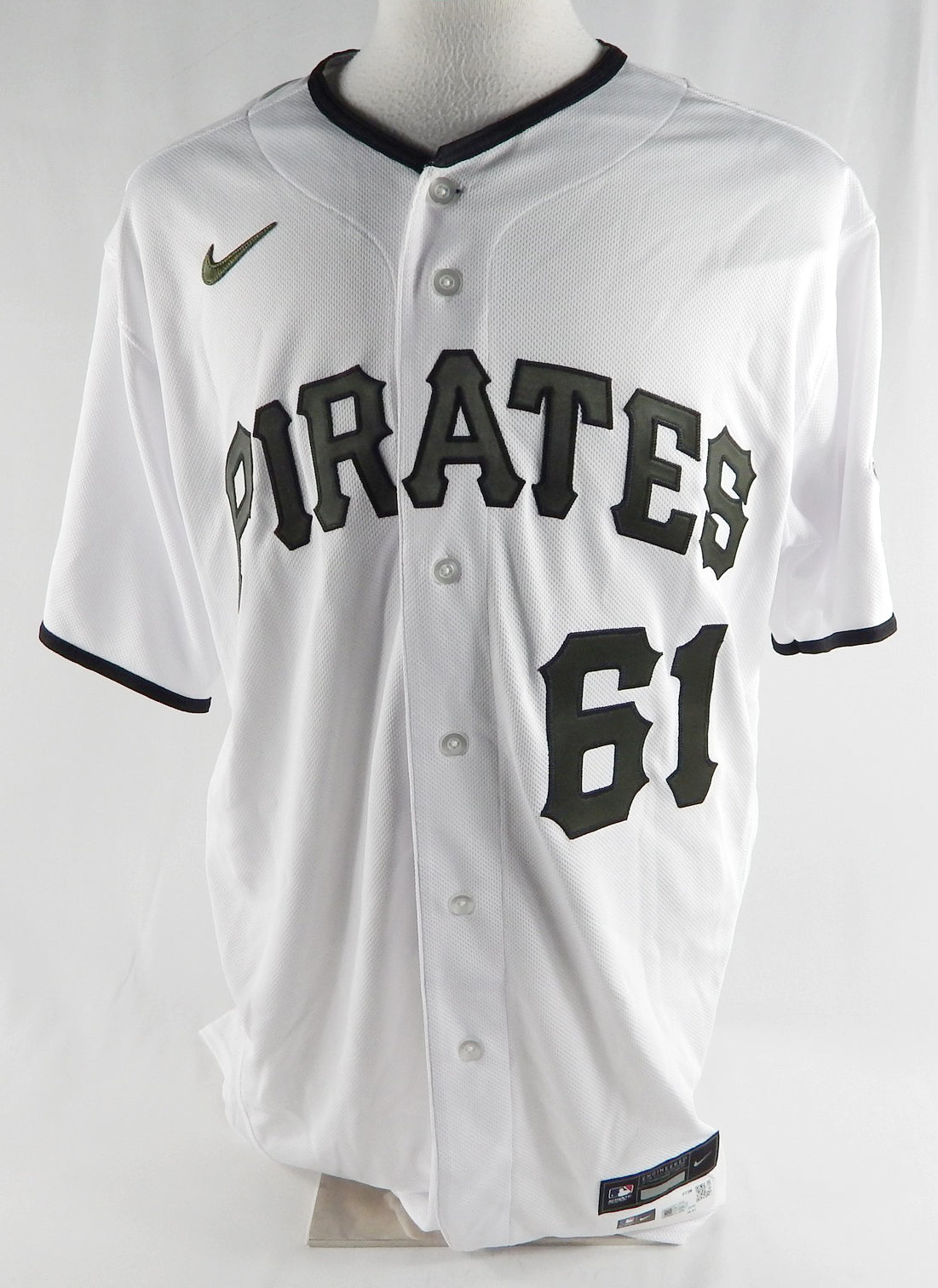 2020 Pittsburgh Pirates Oneil Cruz #61 Game Issued White Jersey Memorial Day 3