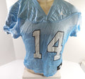2019 North Carolina Tar Heels UNC #14 Game Used Blue Practice Jersey Jordan M 9