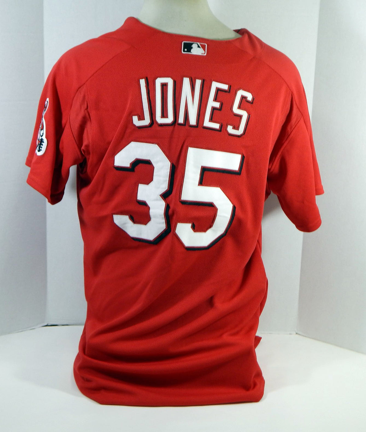 2003-06 Cincinnati Reds Jones #35 Game Issued Red Jersey Ex ST BP 46 DP16595