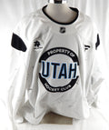 2024-25 Utah Mammoth Stepan Shurygin #32 Game Used White Practice Jersey Rookie