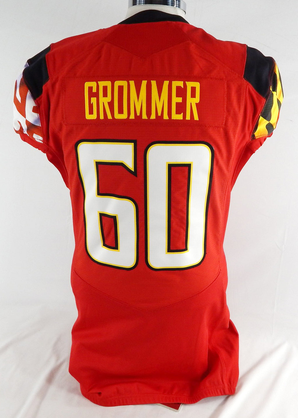 2014 Maryland Terrapins Stephen Grommer #60 Game Used Red Jersey Football 46 60 Pic2