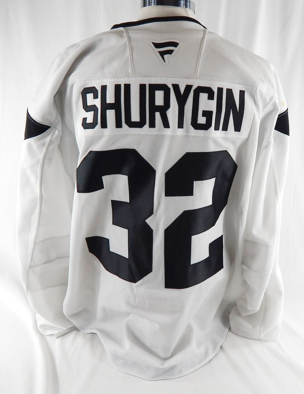 2024-25 Utah Mammoth Stepan Shurygin #32 Game Used White Practice Jersey Rookie Pic2