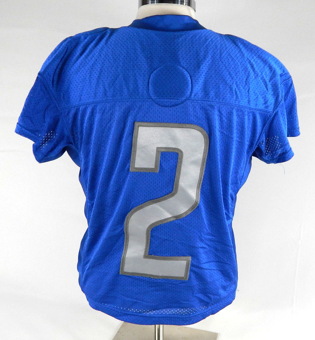 2022 Detroit Lions Austin Bryant #2 Game Issued Blue Practice Jersey 44 257 Pic2