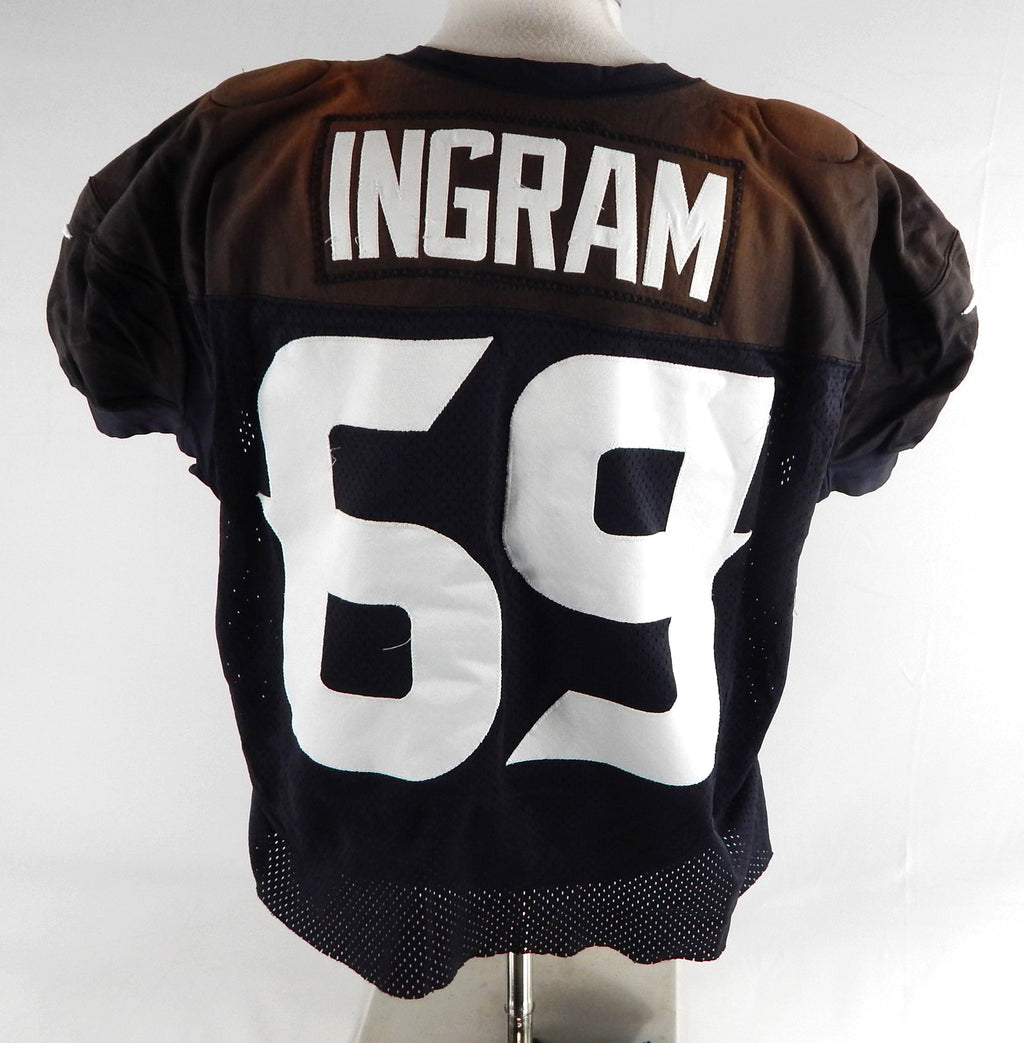 2025 Houston Texans Ed Ingram #69 Game Used Navy Practice Jersey 3XL 510 Pic2