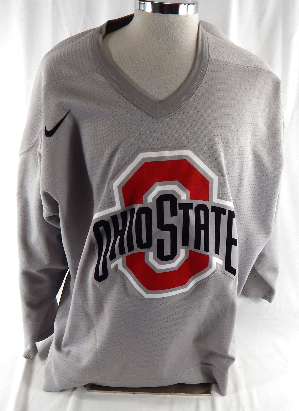 Ohio State Buckeyes #26 Game Used Grey Practice Jersey Hockey 54 064
