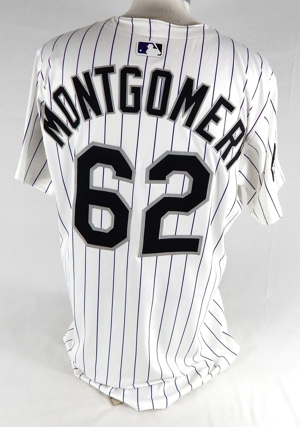 2025 Colorado Rockies Benny Montgomery #62 Game Issued White Jersey 46 936 Pic2