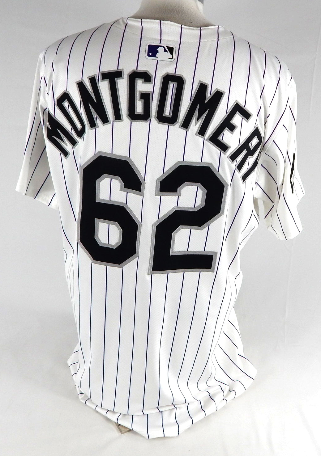 2025 Colorado Rockies Benny Montgomery #62 Game Issued White Jersey 46 936 Pic2