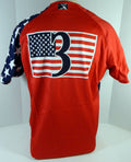 2016 Clearwater Threshers Josh Tobias #3 Game Used Red Jersey USA 4th July 48 43