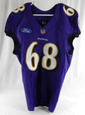 2016 Baltimore Ravens Brandon Kipper #68 Game Used Purple Practice Jersey 44 292