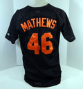 Baltimore Orioles Mathews #46 Game Used Black Jersey Ext Spring Training XL 29