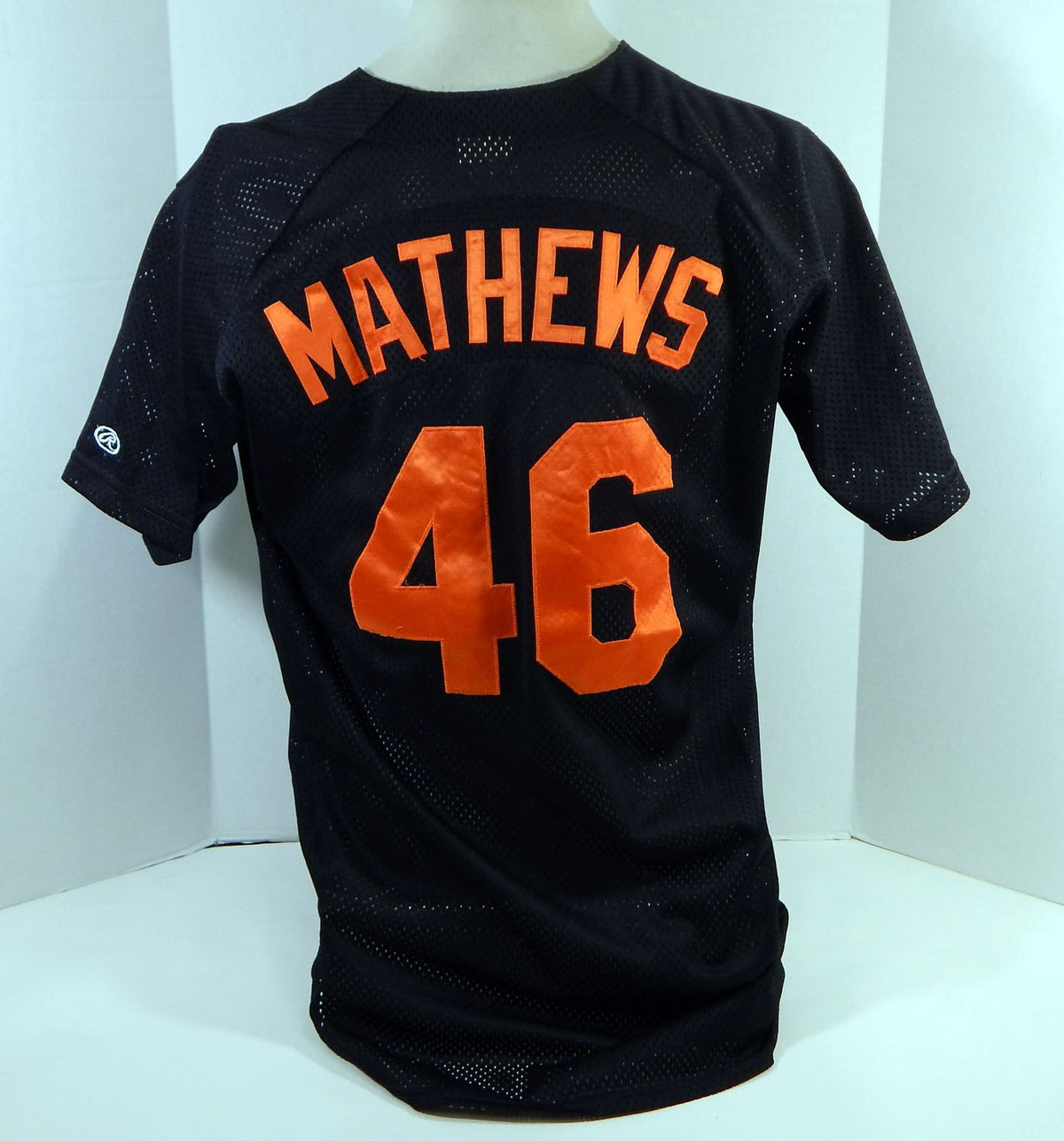 Baltimore Orioles Mathews #46 Game Used Black Jersey Ext Spring Training XL 29
