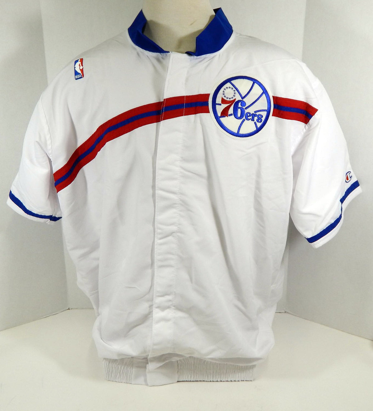 1995-96 Philadelphia 76ers # Game Issued White Game Jacket 52 DP09924