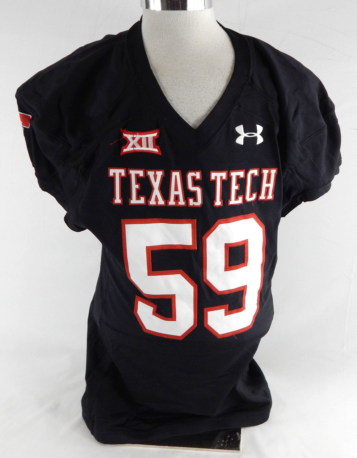 2014 Texas Tech Red Raiders #59 Game Used Black Jersey Football NP Rem 50 662