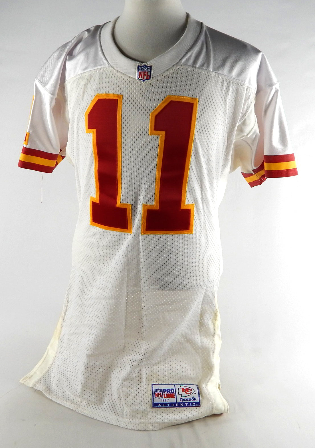 1997 Kansas City Chiefs #11 Game Issued White Jersey 40 653
