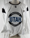 2024-25 Utah Mammoth Coster Dunn #85 Game Used White Practice Jersey Dev Camp 1
