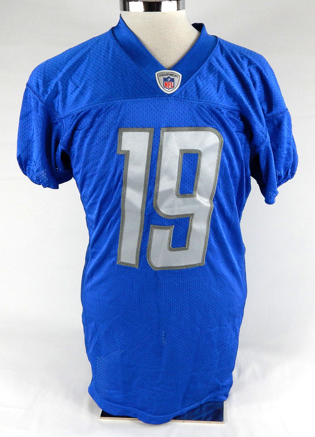 2022 Detroit Lions Trinity Benson #19 Game Issued Blue Practice Jersey 44 265