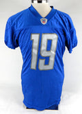 2022 Detroit Lions Trinity Benson #19 Game Issued Blue Practice Jersey 44 265