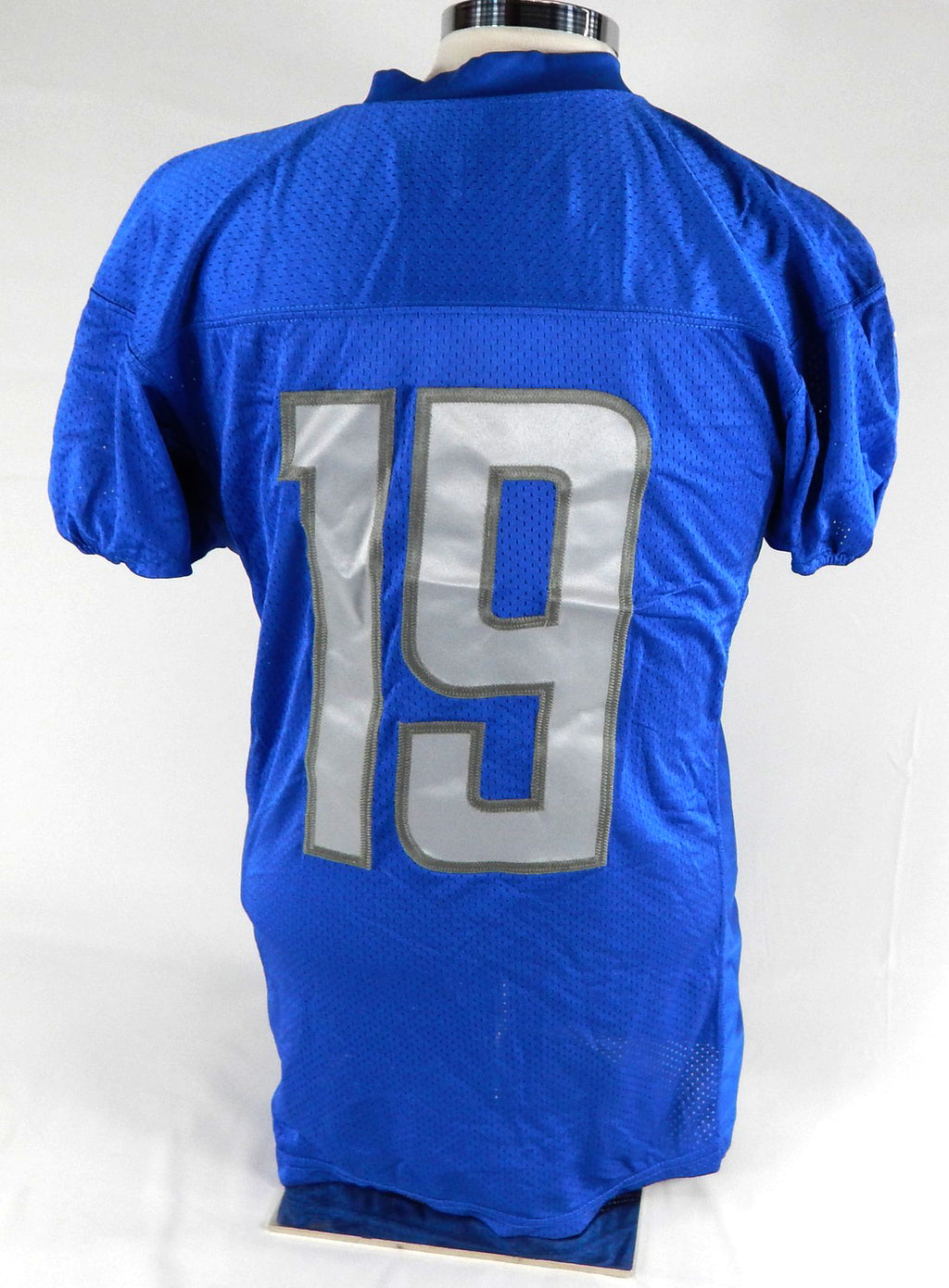 2022 Detroit Lions Trinity Benson #19 Game Issued Blue Practice Jersey 44 265 Pic2