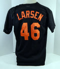 Baltimore Orioles Larsen #46 Game Used Black Jersey Ext Spring Training XL 35