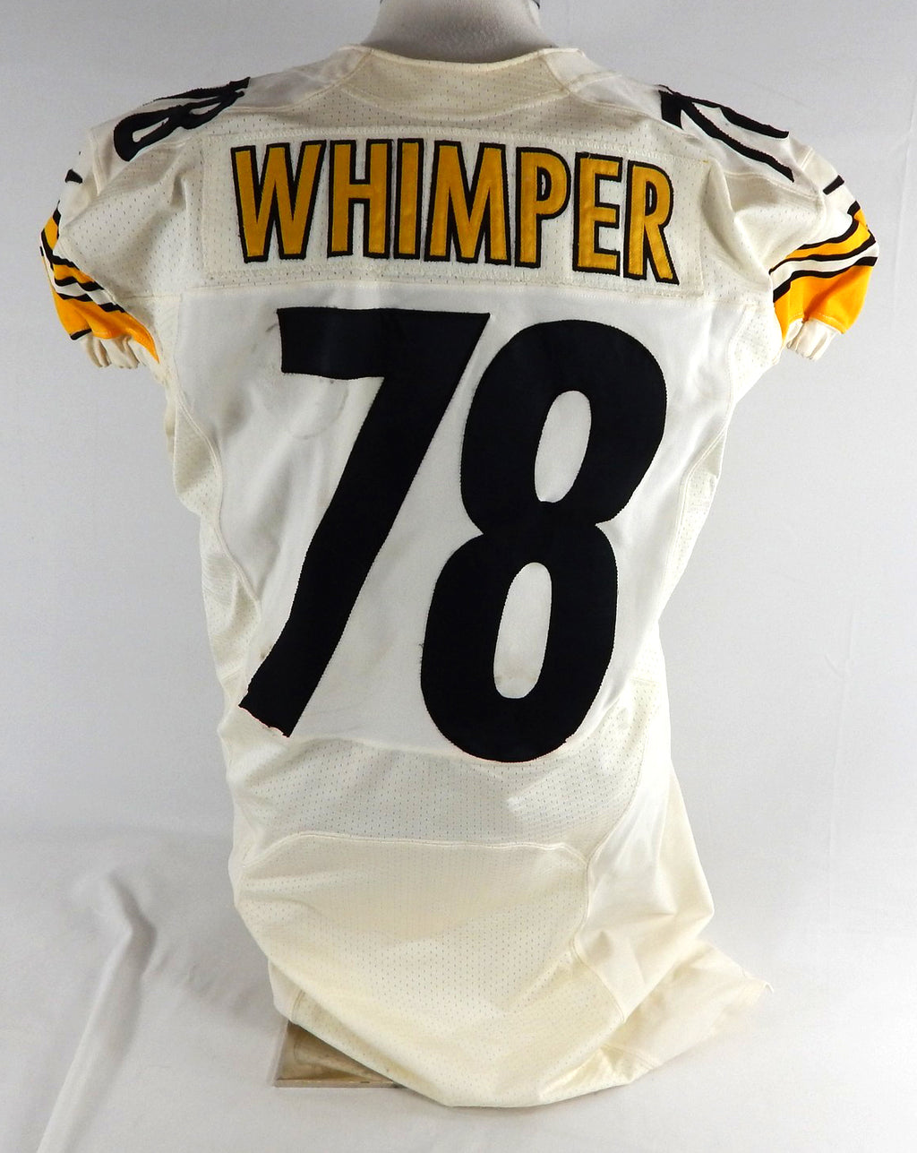 2013 Pittsburgh Steelers Guy Whimper #78 Game Used White Jersey vs 9/29/13 489 Pic2