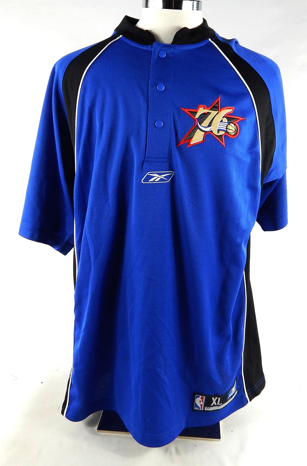 2000s Philadelphia 76ers Game Issued Blue Shooting Shirt XL DP84102