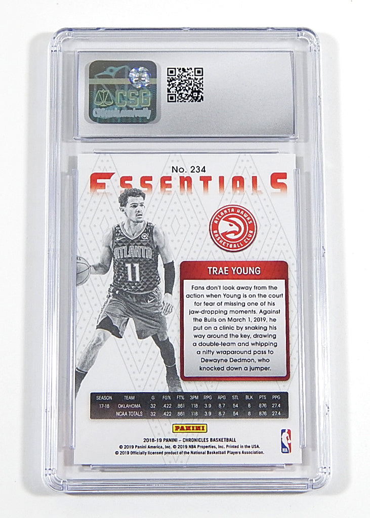 2018-19 Panini Chronicles Essentials Trae Young RC #234 CSG 9 Pic2