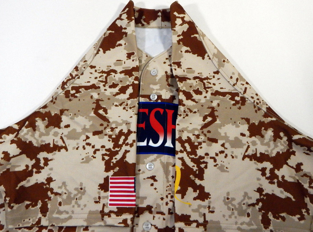 2012 Clearwater Threshers #16 Game Issued Brown Camo Jersey Miltary Night 552 Pic2