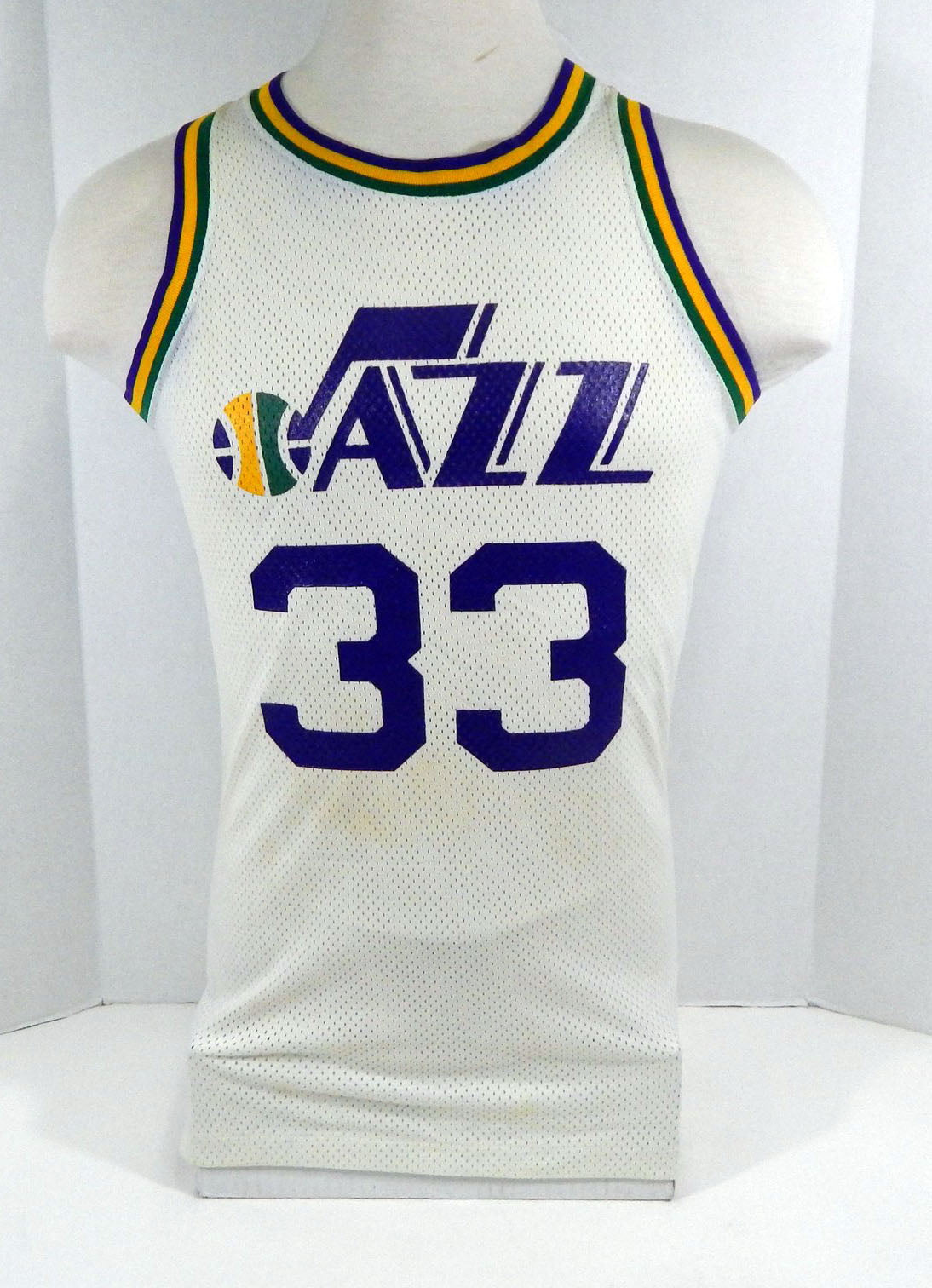 1981-82 Utah Jazz Howard Wood #33 Game Used White Jersey L DP09933 Pic2