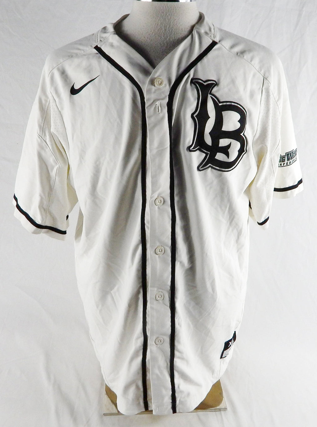 2019 Long Beach State Dirtbags #8 Game Used White Jersey Baseball XL 573