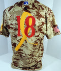 2011 Clearwater Threshers #18 Game Issued Brown Camo Jersey Miltary Night 48 5