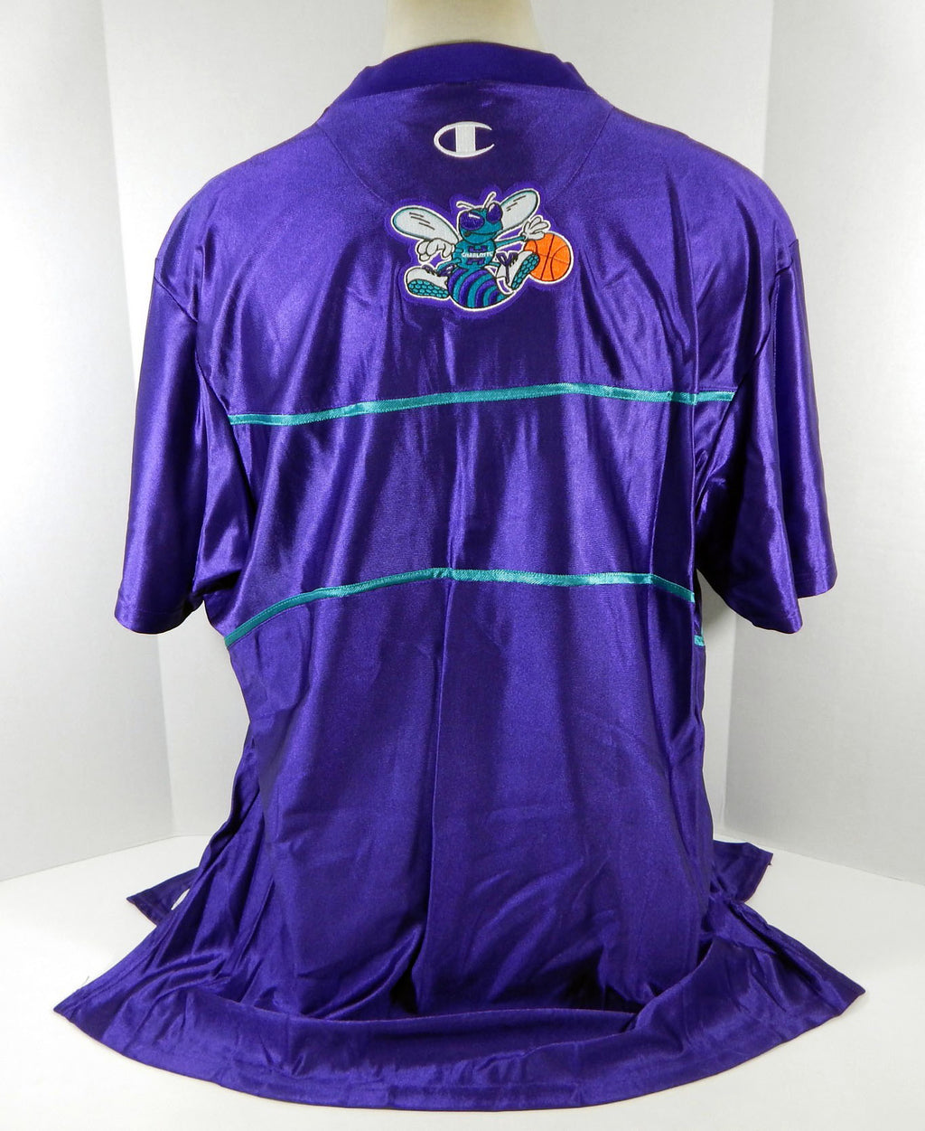 2000-01 Charlotte Hornets # Game Issued Purple Warm Up Shirt 2XL DP08295 Pic2