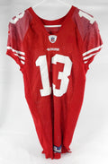 2011 San Francisco 49ers Joe Hastings #13 Game Used Red Jersey 40 0516