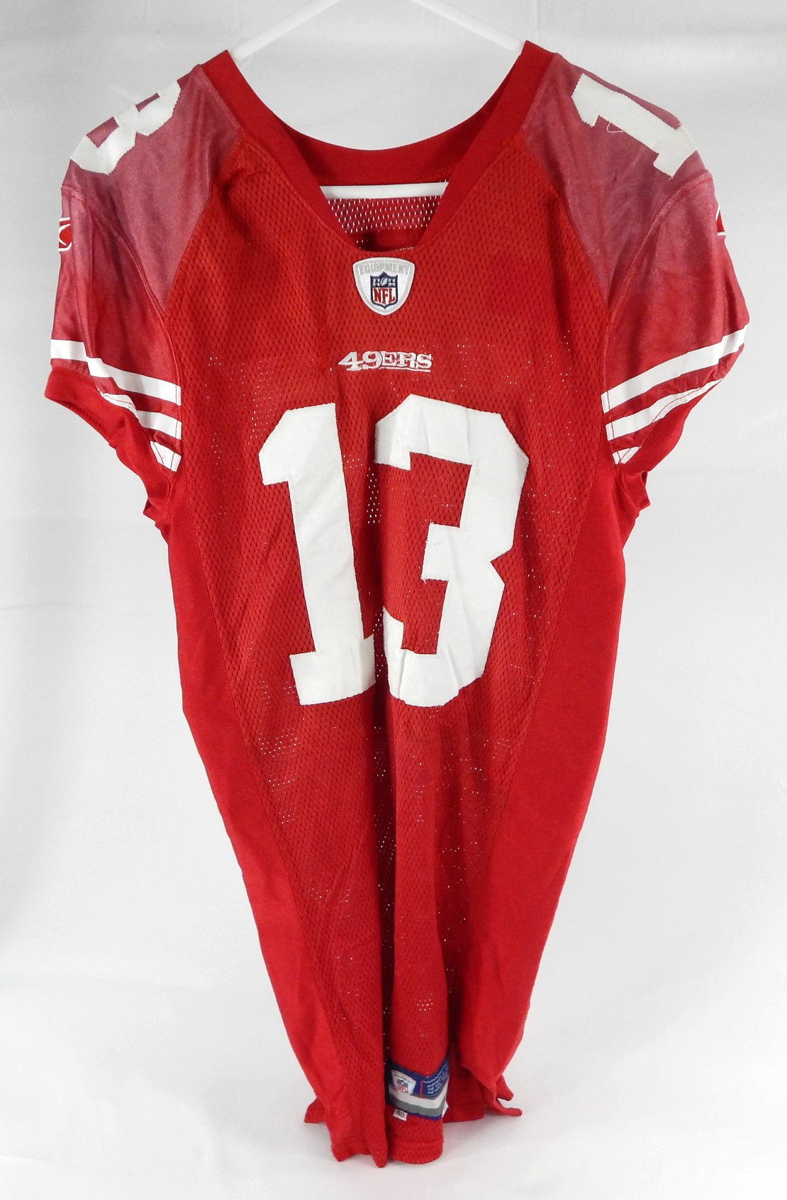 2011 San Francisco 49ers Joe Hastings #13 Game Used Red Jersey 40 0516