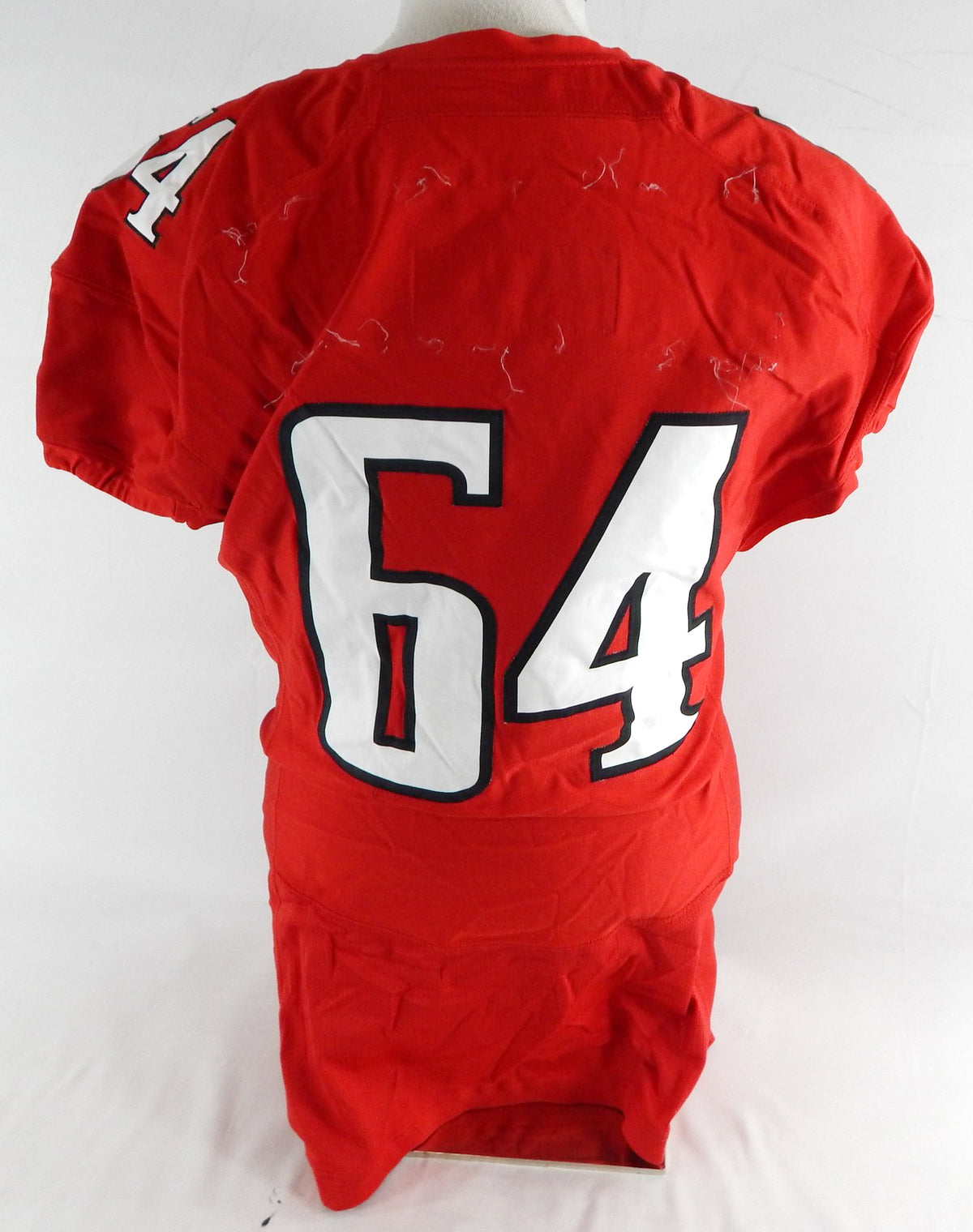2015 Texas Tech Red Raiders #64 Game Used Red Jersey Football NP Rem 50 669 Pic2