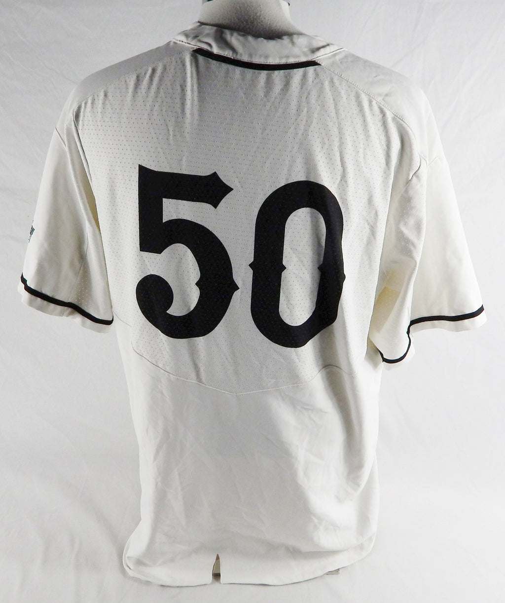 2019 Long Beach State Dirtbags #50 Game Used White Jersey Baseball XL 575 Pic2