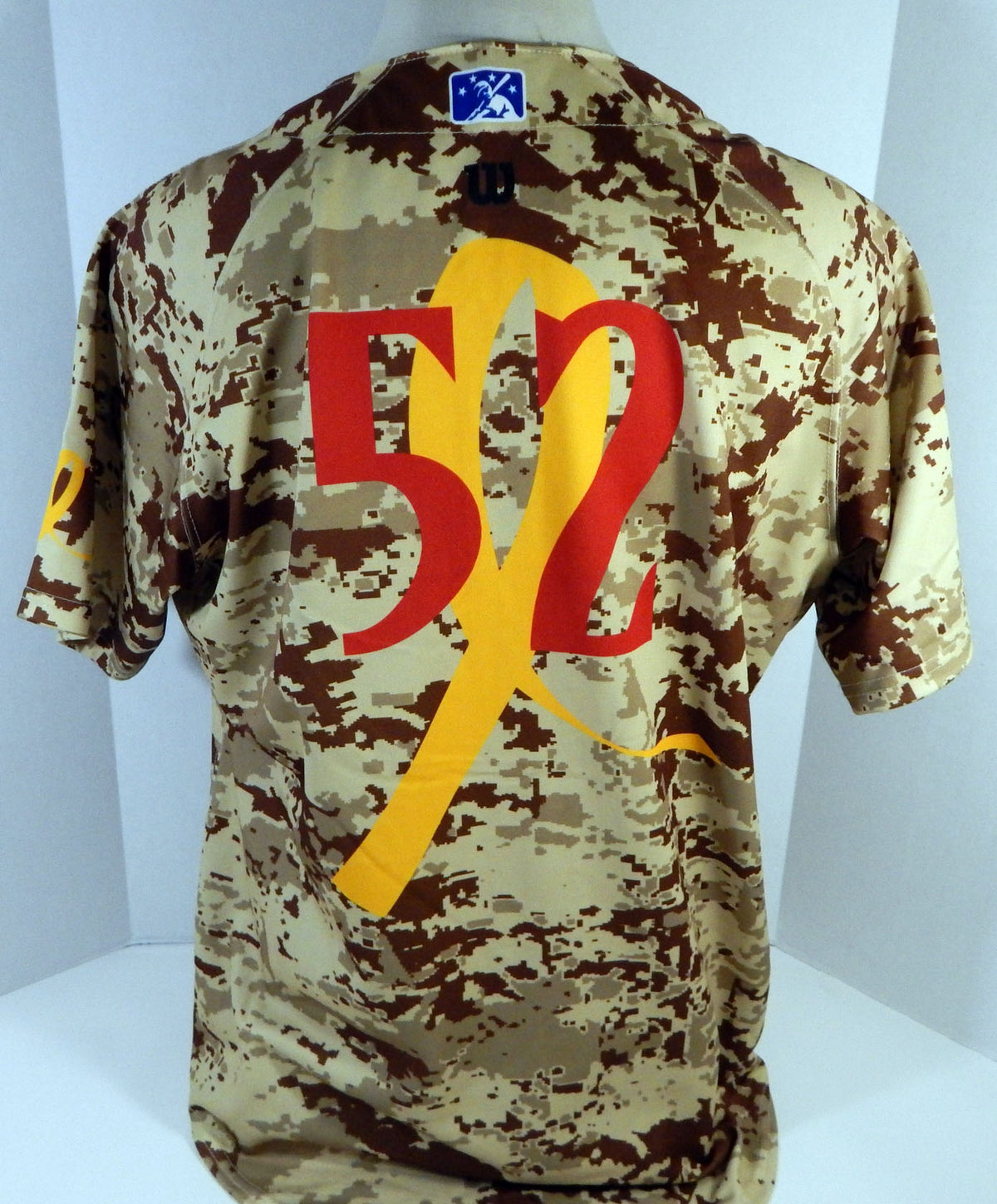 2011 Clearwater Threshers #52 Game Issued Brown Camo Jersey Miltary Night 48 6