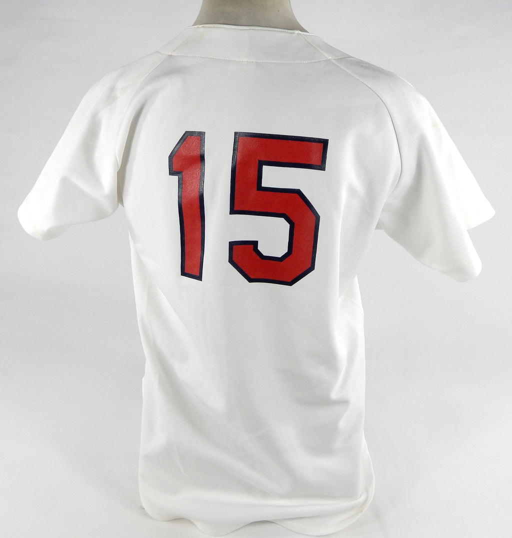 1990s Palm Beach Cardinals #15 Game Used White Jersey 46 DP71804