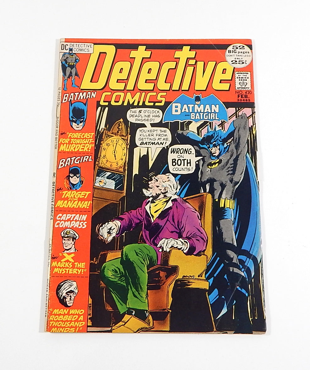 Detective Comics #420 Bronze Comic Book DC 1972 FN Batman Batgirl Neal Adams