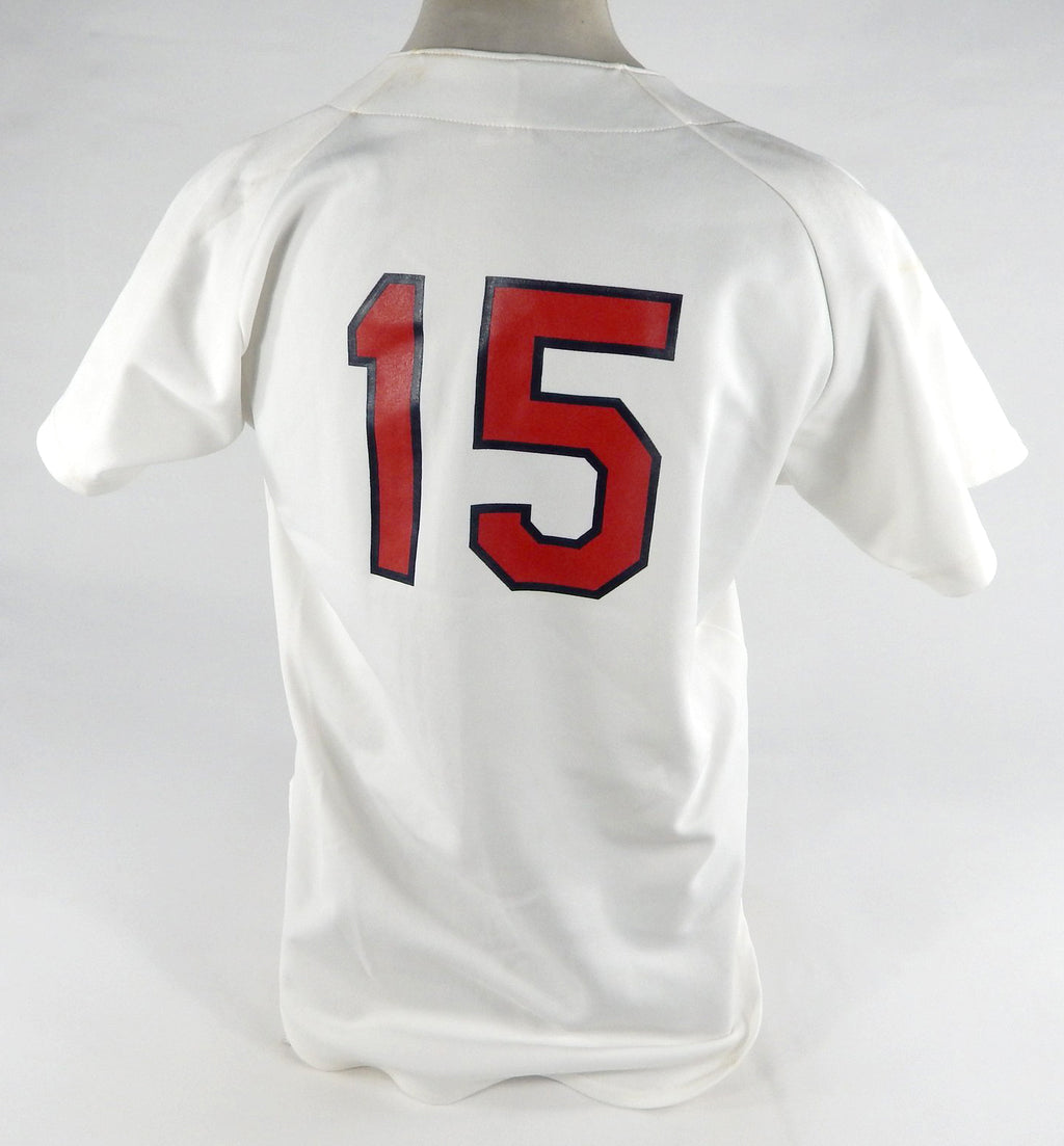 1990s Palm Beach Cardinals #15 Game Used White Jersey 46 DP71804 Pic2