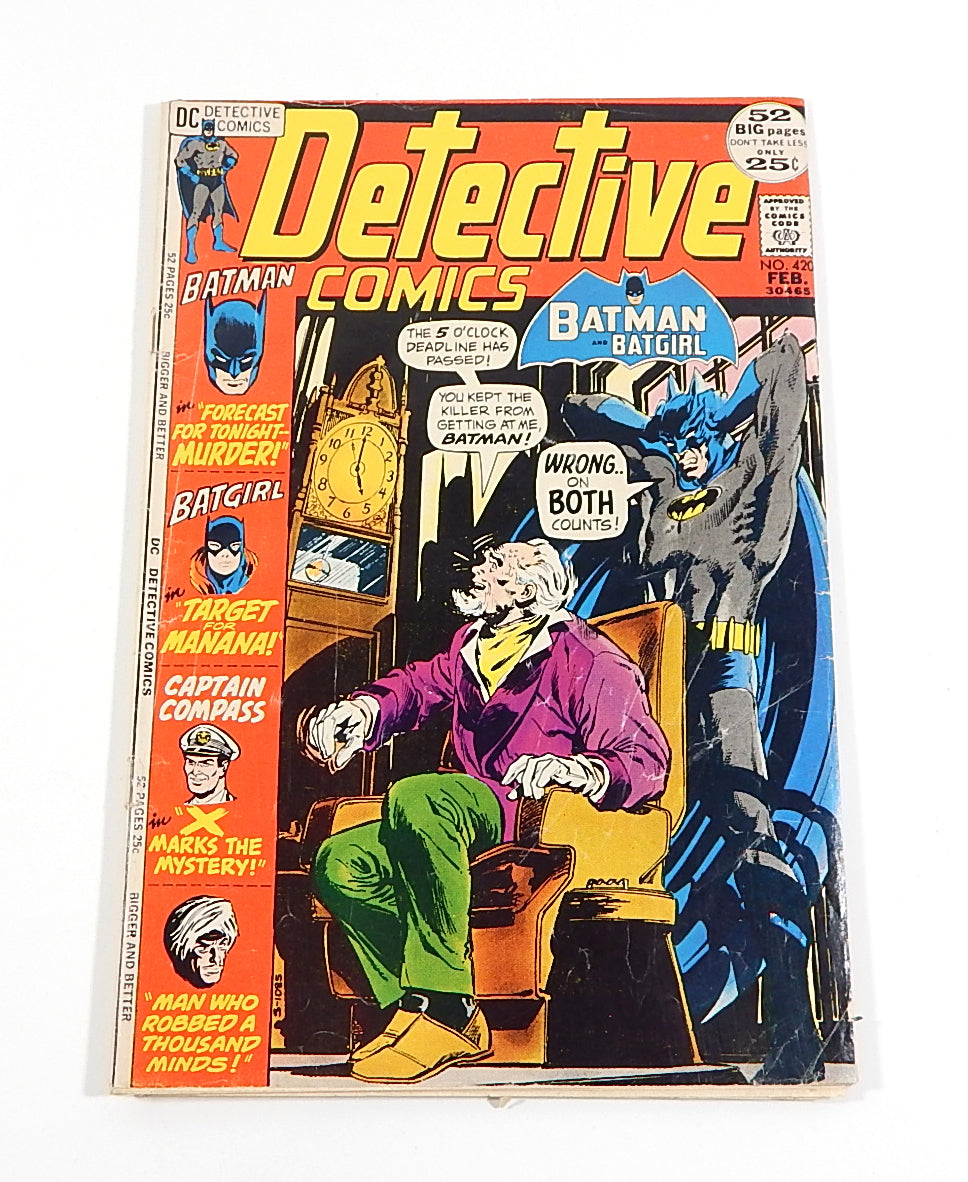 Detective Comics #420 Bronze Comic Book DC 1972 VG Batman Batgirl Neal Adams