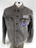 2023 Utah Jazz #50 Authentic Grey Denim Jean Jacket Levi NBA All Star Patch M 8