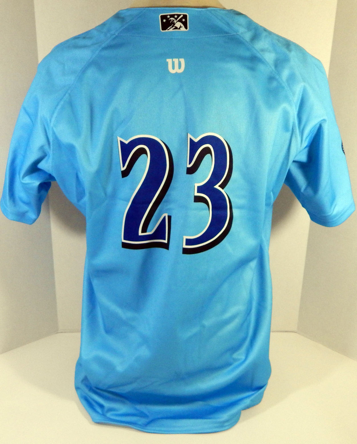 Clearwater Threshers #23 Game Issued Blue Jersey Prostate Cancer Night 48 557
