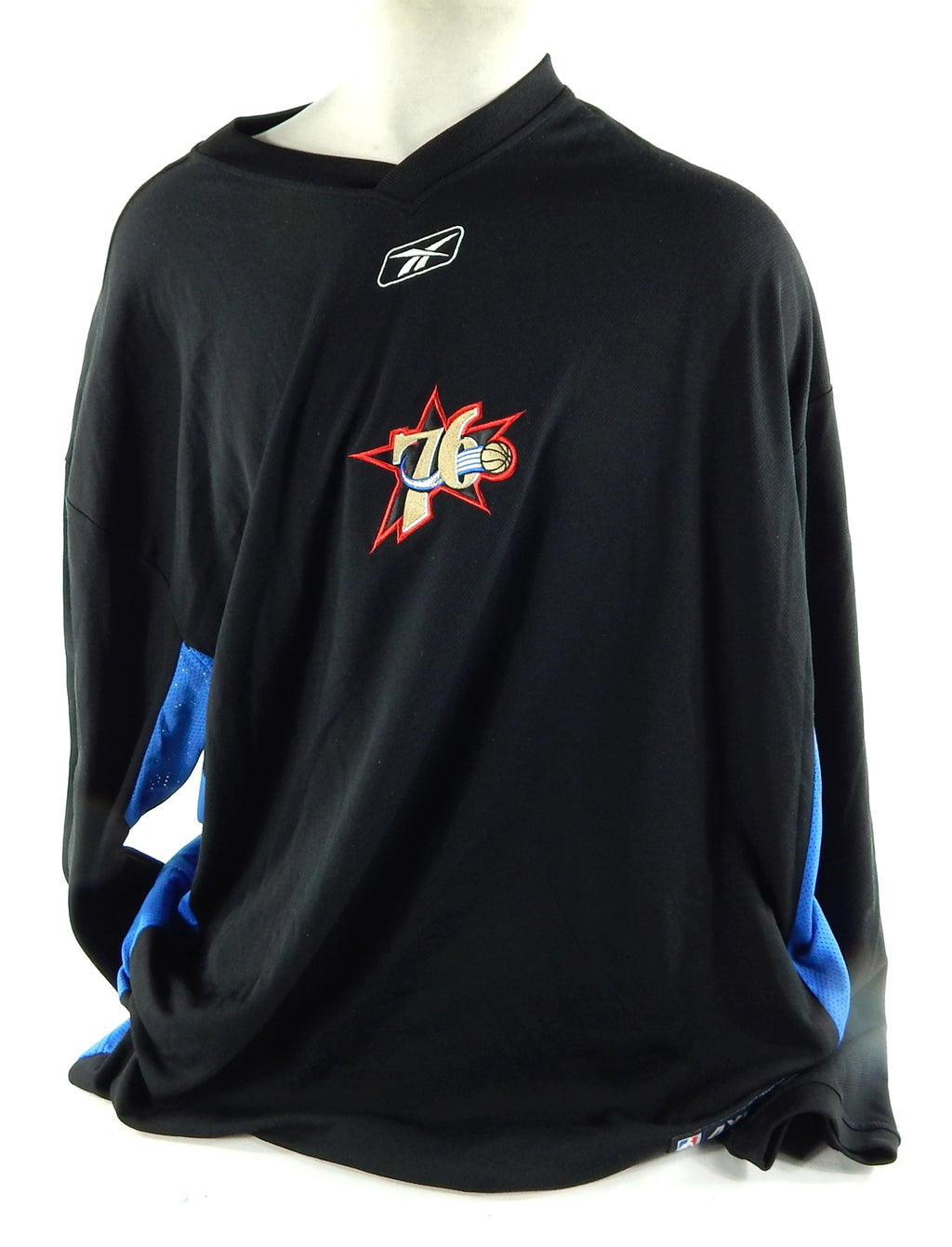 2000s Philadelphia 76ers #9 Game Used Black Shooting Shirt 4XL 104